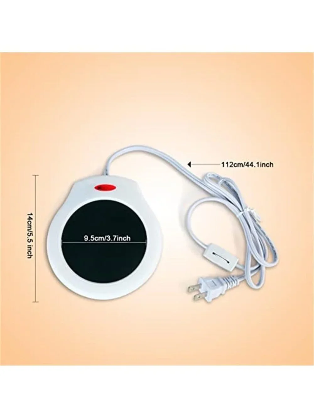 Electric Mug Warmer 2Pk Coffee Cup Heater Candle Warmer Plate Black White Office